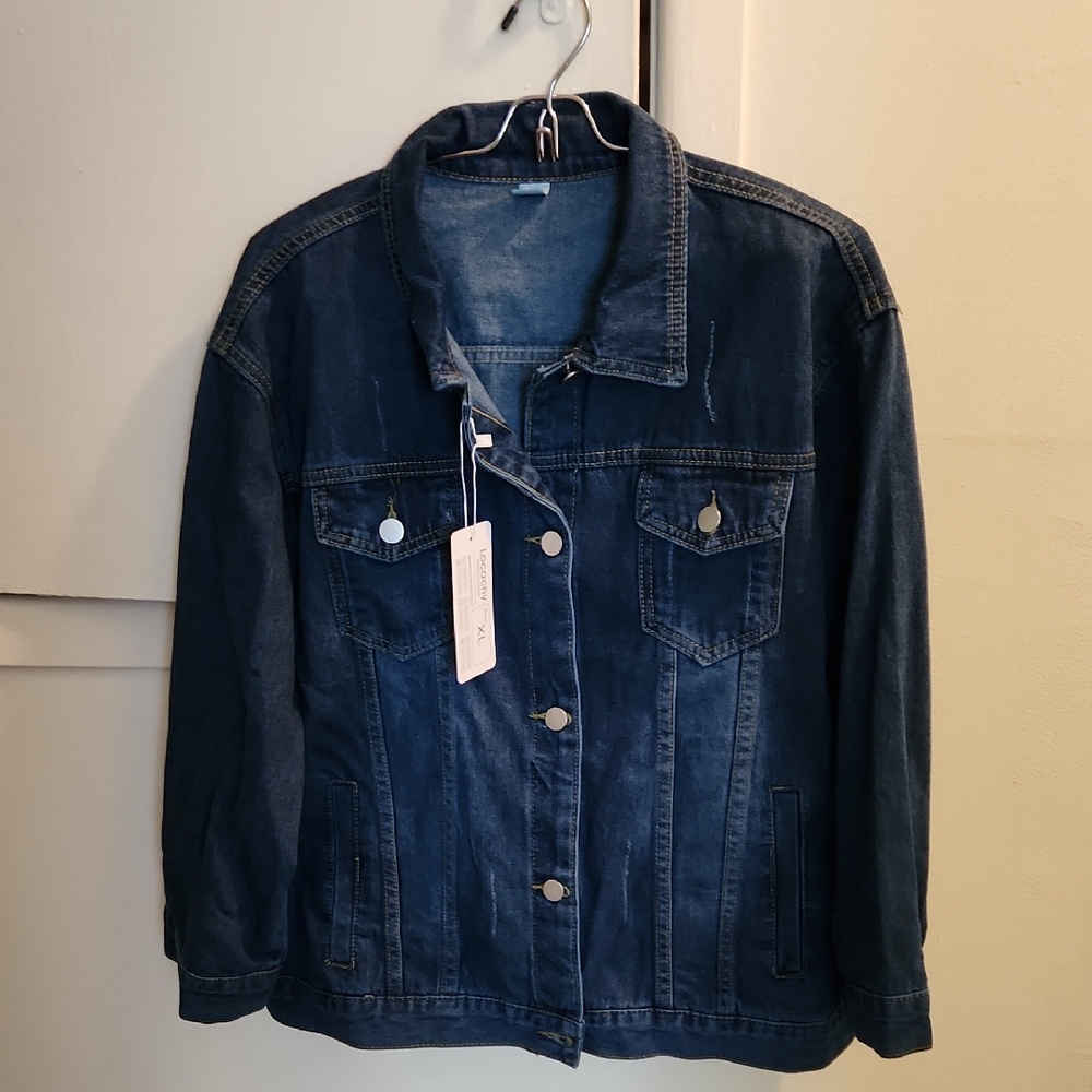 Denim Blue Women's Jacket 3/4 Sleeve